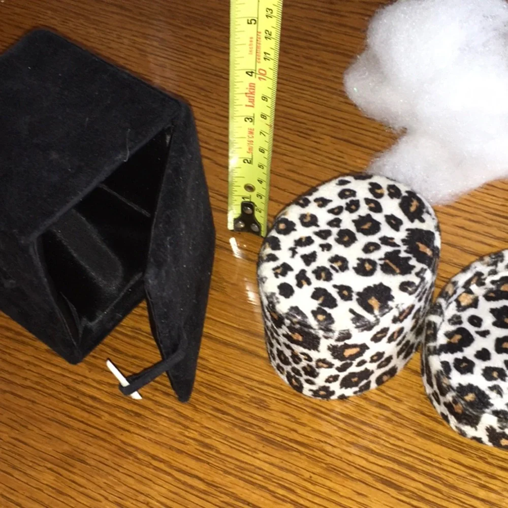 Leopard Print Jewelry Organizer Set - Black and Brown